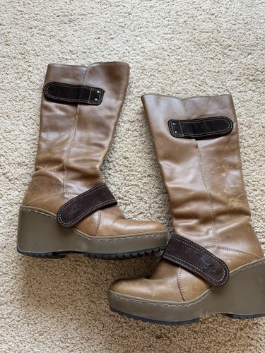 Fly london brown leather knee - london,
