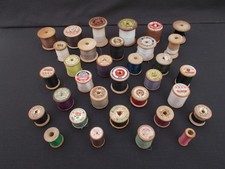 VINTAGE WOODEN COTTON REELS -