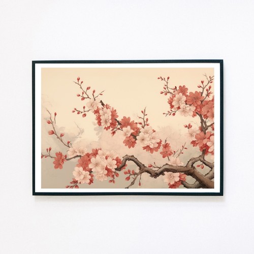 Cherry blossom botanical - cherry,