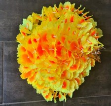 10x Indian Wedding Garden Decorative Handmade Flower Garland Orange & Yellow