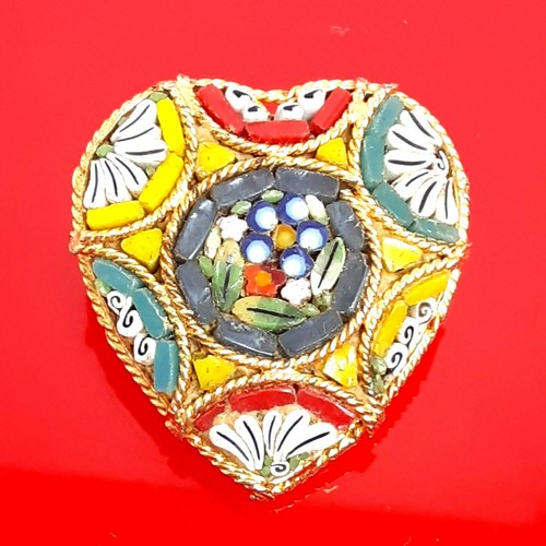 Vintage gold tone colorful - vintage,