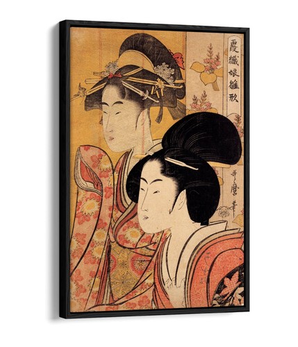 Utamaro two beauties with - utamaro,,