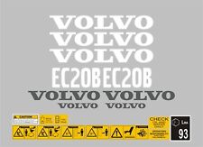 Volvo EC20B Mini Digger Decal set.