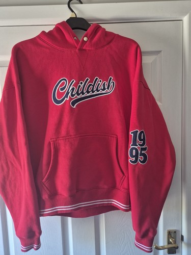 Childish red pullover hoodie - red,