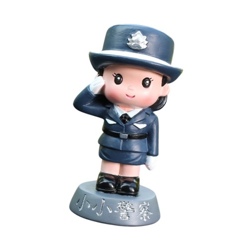 2xpolice figure statue tiny - figure,