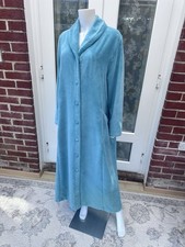 BNWOT David Nieper Cosy Button-up Fleece Gown Size XL RRP £179 Teal