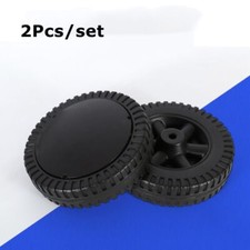 2Pcs BBQ Grill Wheels Plastic Wheels Easy to Install Hand Truck Tires 15cm