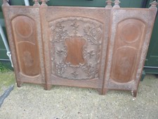 19THC INDO-ASIAN 130CM BY 91.2CM 3 FOLD PANEL CARVED WOODEN TABLE SCREEN DIVIDER