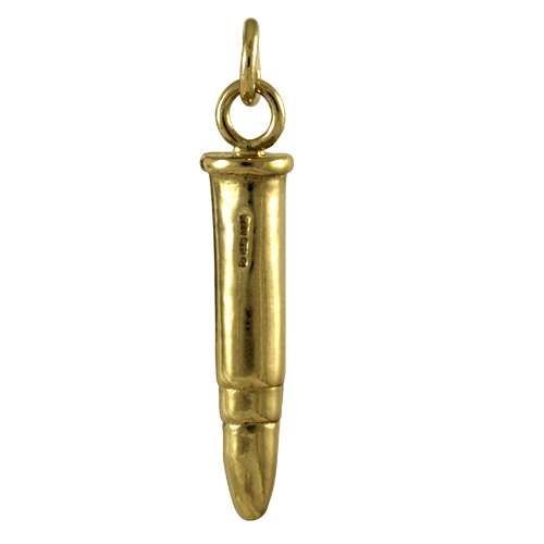 9ct gold bullet charm - 9ct,