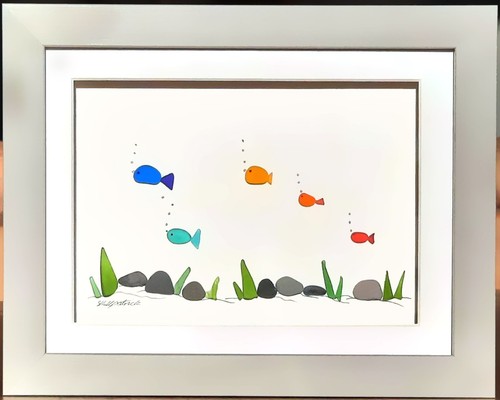 Rainbow fish sea glass - sea, &