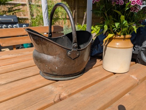 Vintage metal coal - metal,