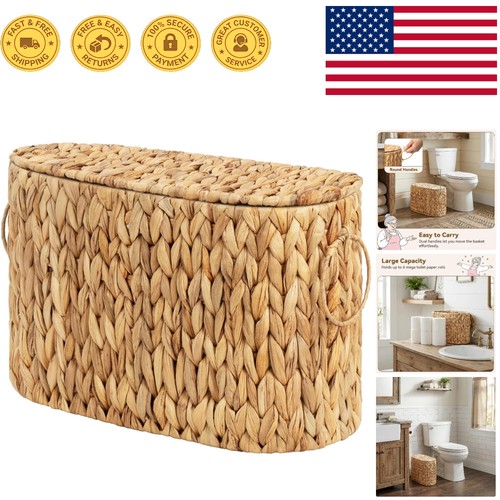 Natural wicker toilet paper - toilet,