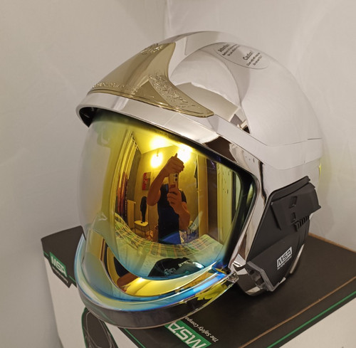 New fire helmet - new, msa