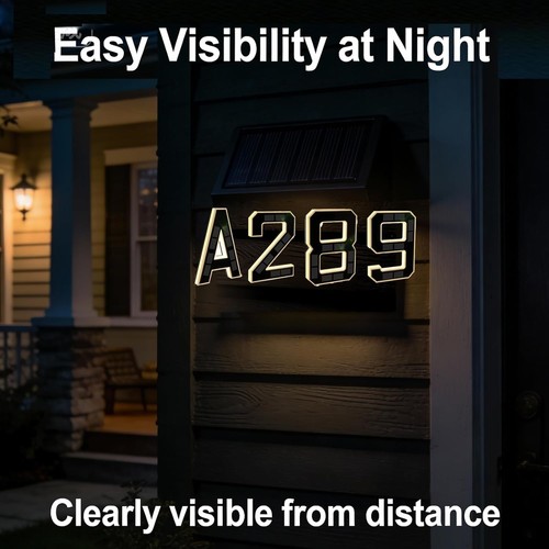 Solar led house - solar, numbers
