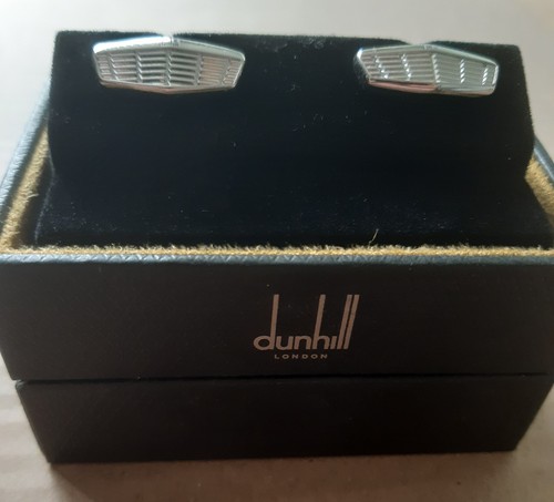 Dunhill solid silver cufflinks - dunhill,