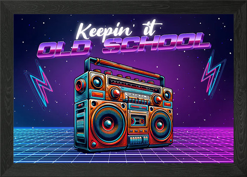 Retro boombox keeping old - keeping, it