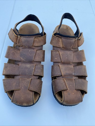 Quoddy brown leather sandals