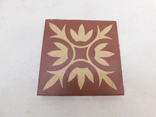 One Antique ENCAUSTIC Floor Tile VICTORIAN Style A.E.T. CO. Limited No. 5 ORNATE
