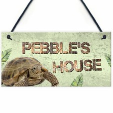 Personalised Pet Turtle Tortoise House Hanging Sign Home Plaque Pet Gifts