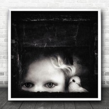 Girl Portrait Mood Dream Secrets Pigeon Bird Child Children Wall Art Print