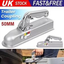 50MM Trailer Towing Hitch - Coupling Tow Bar Ball Draw Pressed Steel Heavy Duty