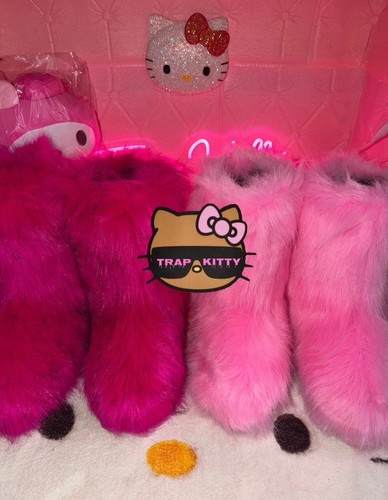 Pink faux fur - faux, kawaii