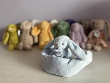 Jellycat Retired Bashful Blue Bunny Soother Brand New GENUINE