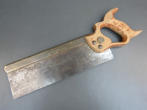 Vintage brass backed tenon - backed,