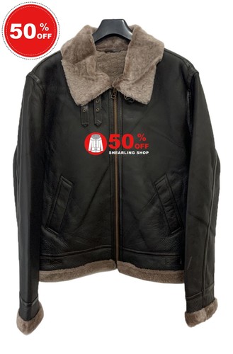 Men sheepskin jacket - b3,