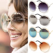 Oversized Round Sunglasses Fashion Women Large Size Big Retro Shades Designer