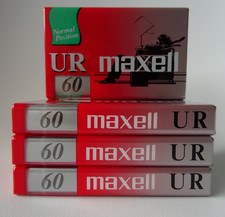 Maxell UR60 x 4 cassette tapes