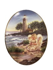 Dona Gelsinger An Angel's Light Oval Plate Bradford Exchange First Issue