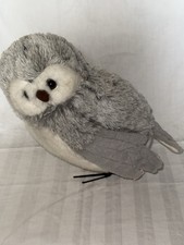 Next Large Fluffy Stand Alone Owl With Metal Feet Xmas Decor Plush