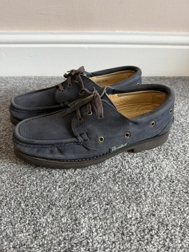 Paraboot blue leather boat - blue,
