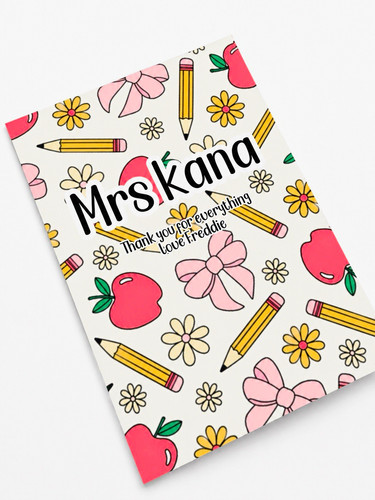 Personalised thank you teacher - you,