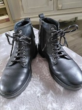 Hotter Boots Black Leather