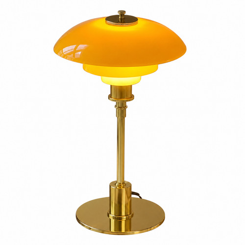 Art deco table lamp - art, goid
