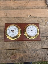 Vintage brass clock and - clock,