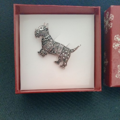 Marcasite scottie dog scottish - marcasite,