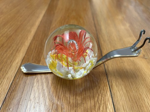 Handmade snail paperweight - snail,