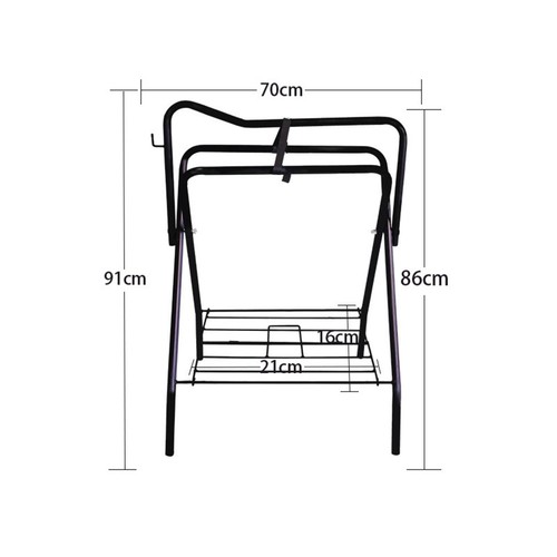 Horse saddle rack metal - rack,