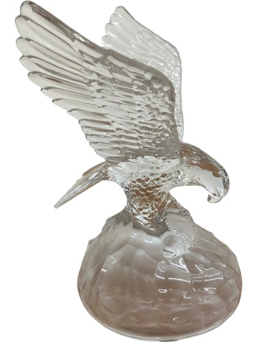 Clear glass eagle - glass, figurine