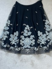 Black/Cream Embroidered Floral