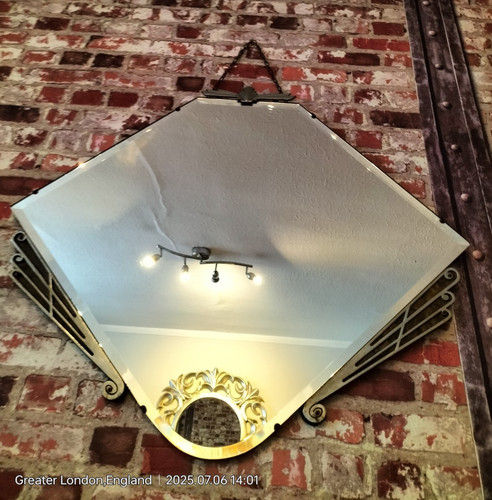 Original art deco bevelled - deco,