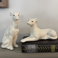 2 Vintage White Ceramic
