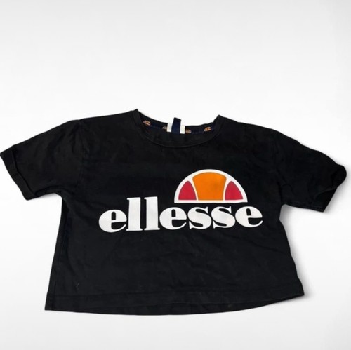 Ellesse black crop top - black,