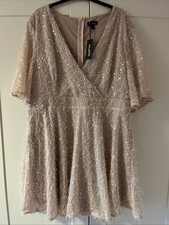 Boohoo Size 20 blush Pink Faux