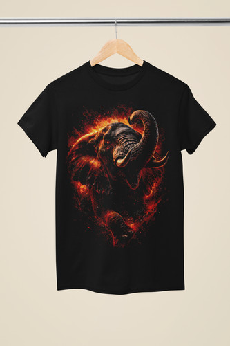 Charging flaming tusks fiery - tusks,