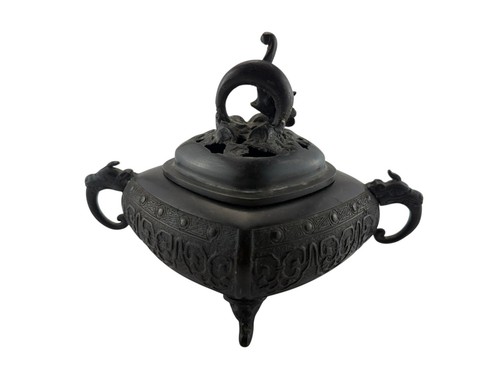 Large tripod chinese bronze - tripod,