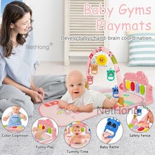 Baby Play Mat Tummy time Boys Girls Kid Gym Light Piano Crawl Newborn Best Gift